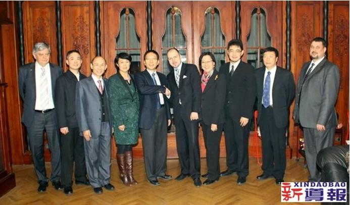 由东方绿色照明公司邀请访匈的中国高级别代表团 图片来源：